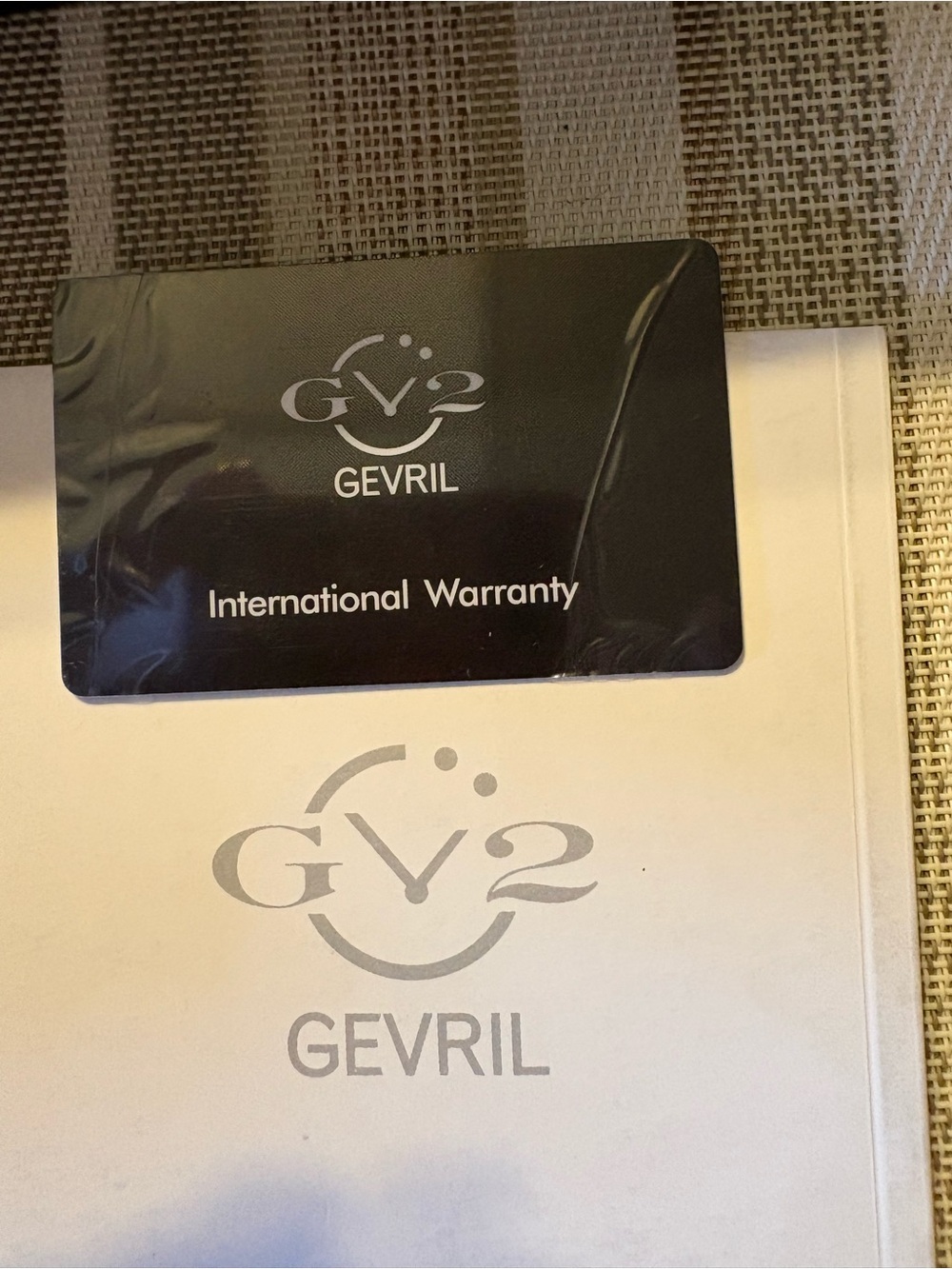 Gevril women’s Black Leather Strap Watch with Silver Case and Black Dial - Picture 5 of 7